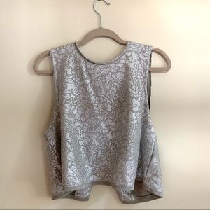 Silver free people cropped tank size S